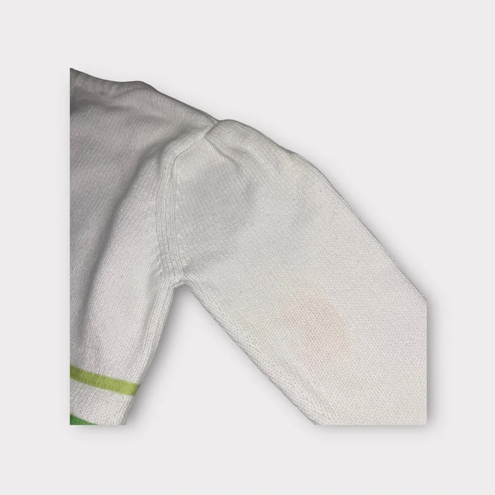 Gymboree Vintage 2003 Tulip Applique White Cardigan